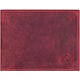 ASAD Leather Bifold Wallet for Men | Genuine Leather Slim Wallet with RFID Blocking | Double Stitched Durable Design with 2 Note Sections 6 Card Slots 2 Slip Pockets & ID Window | Crazy Horse Bordo