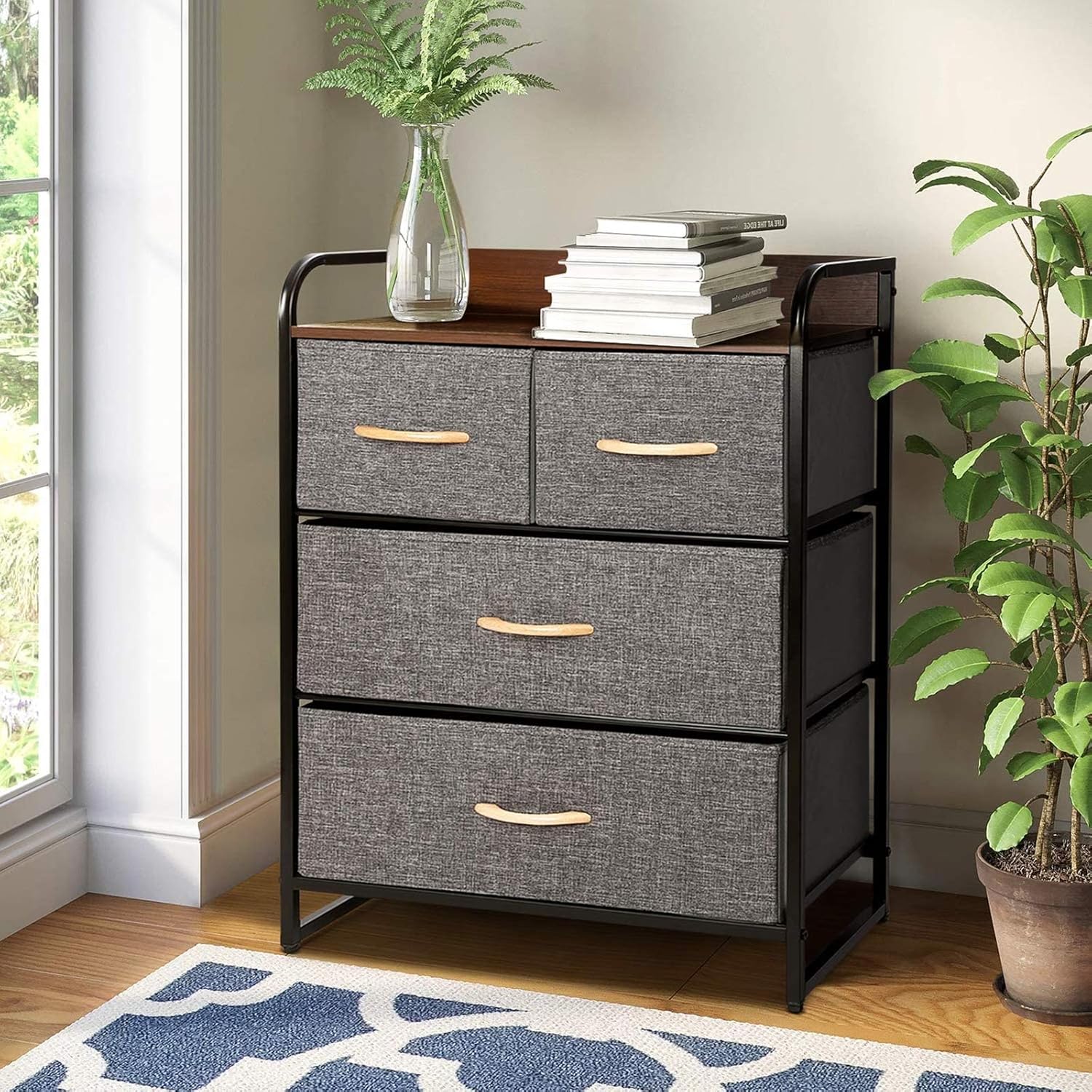 Fabric Dresser Drawer Tower Chest of Drawers Organizer ...