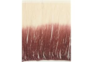SEW TRENDS 1 Yard of 7" Ombre Tie Dye Multicolor Chainette Fringe Tonal Loop Tassel Fringe- Light Mauve Dark Brown Shades