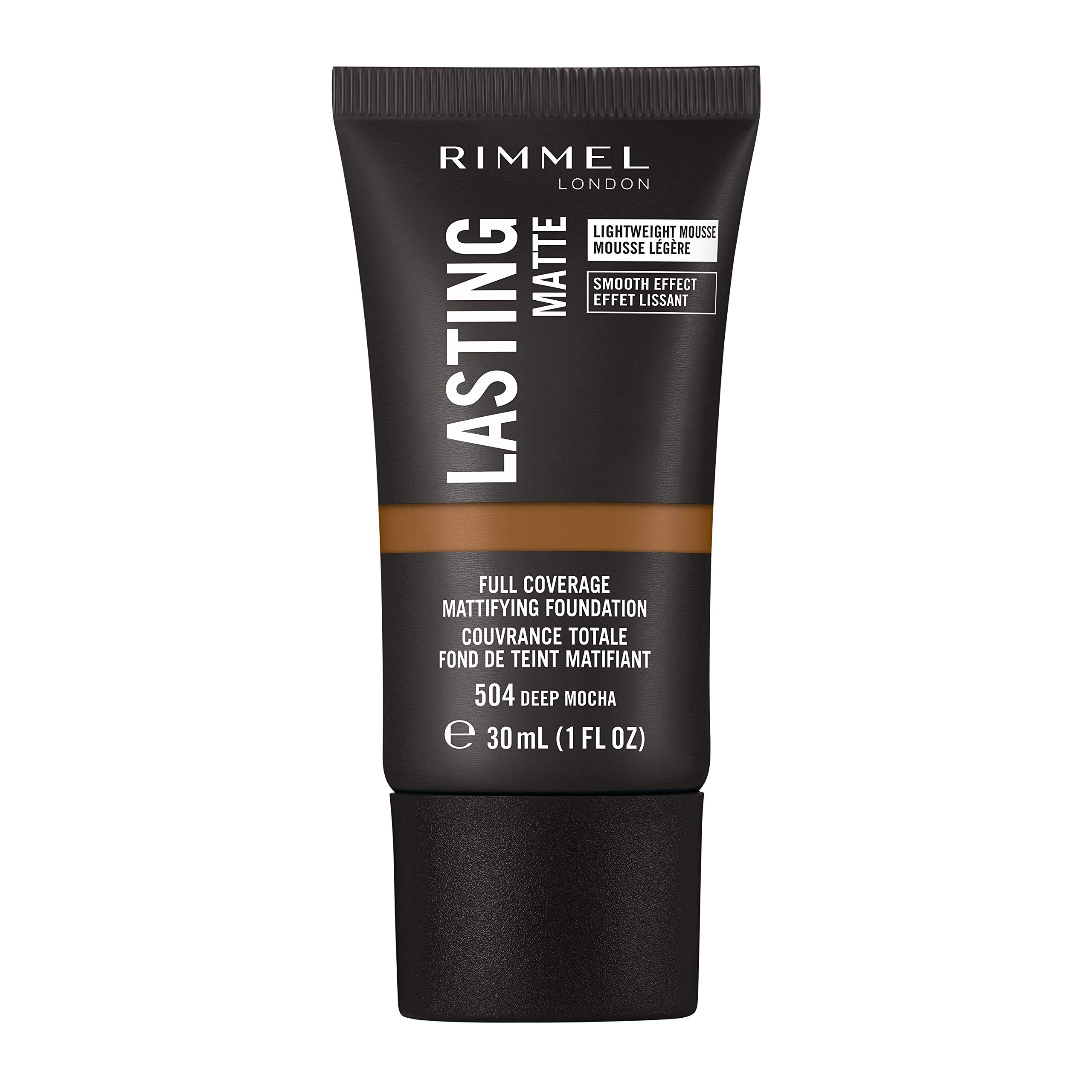 Rimmel Lasting Matte Full Coverage Light-weight Foundation 30ml, 504 Deep Mocha