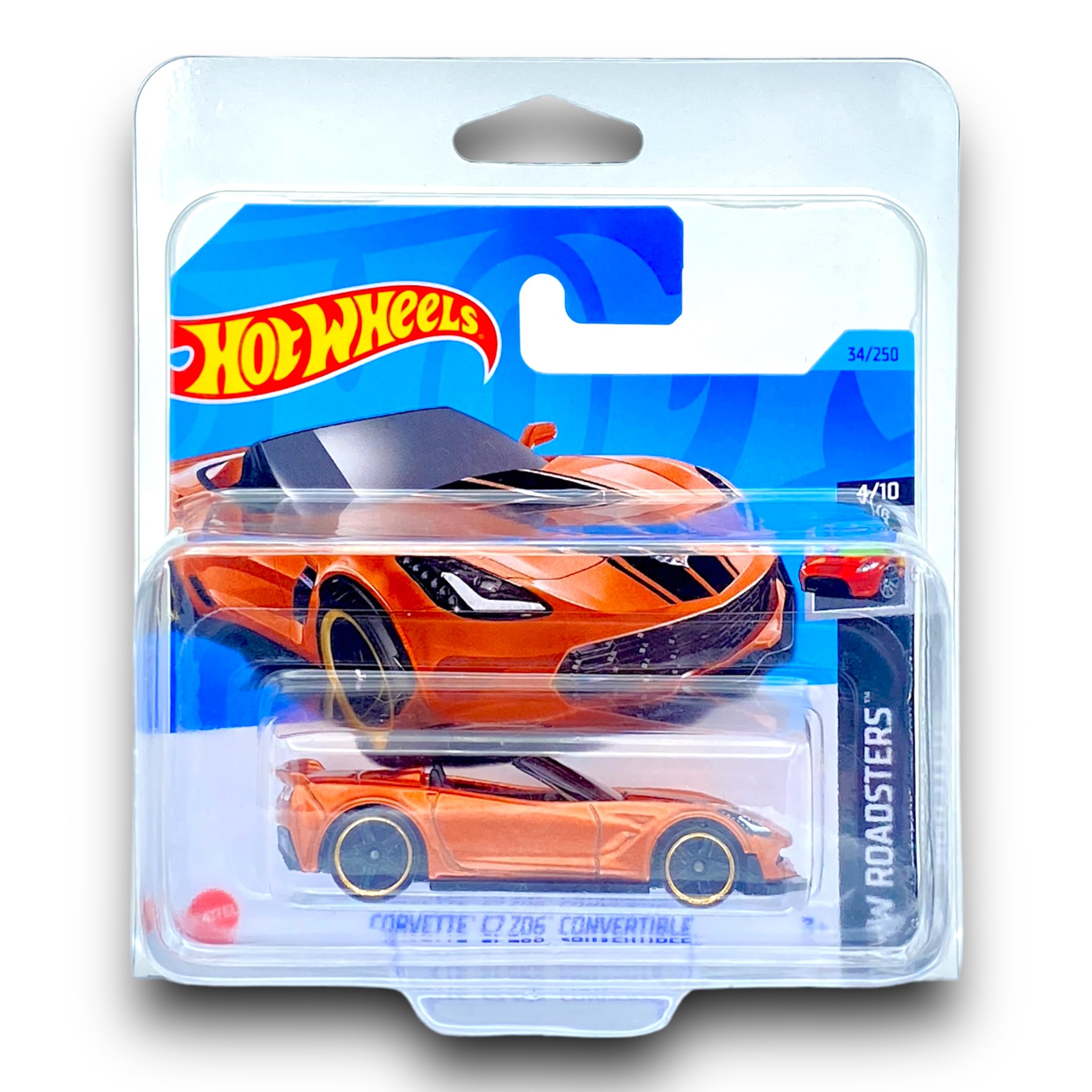 Hot Wheels Corvette C7 Z06 Convertible (Metallic Bronze) 4/10 HW Roadsters - 2023-34/250 (Short Card) - COMES IN A KLAS CAR KEEPER PROTECTIVE COLLECTORS CASE - HKK10