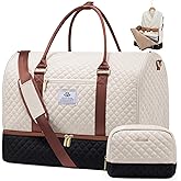 LOVEVOOK 2 in 1 Garment Bag for Women with Shoe Pouch, Convertible Hanging Suit Bag Suitcase, Carry On Travel Duffel Bag with Toiletry Bag, Waterproof Weekender Bag for Business, Trip, Wedding