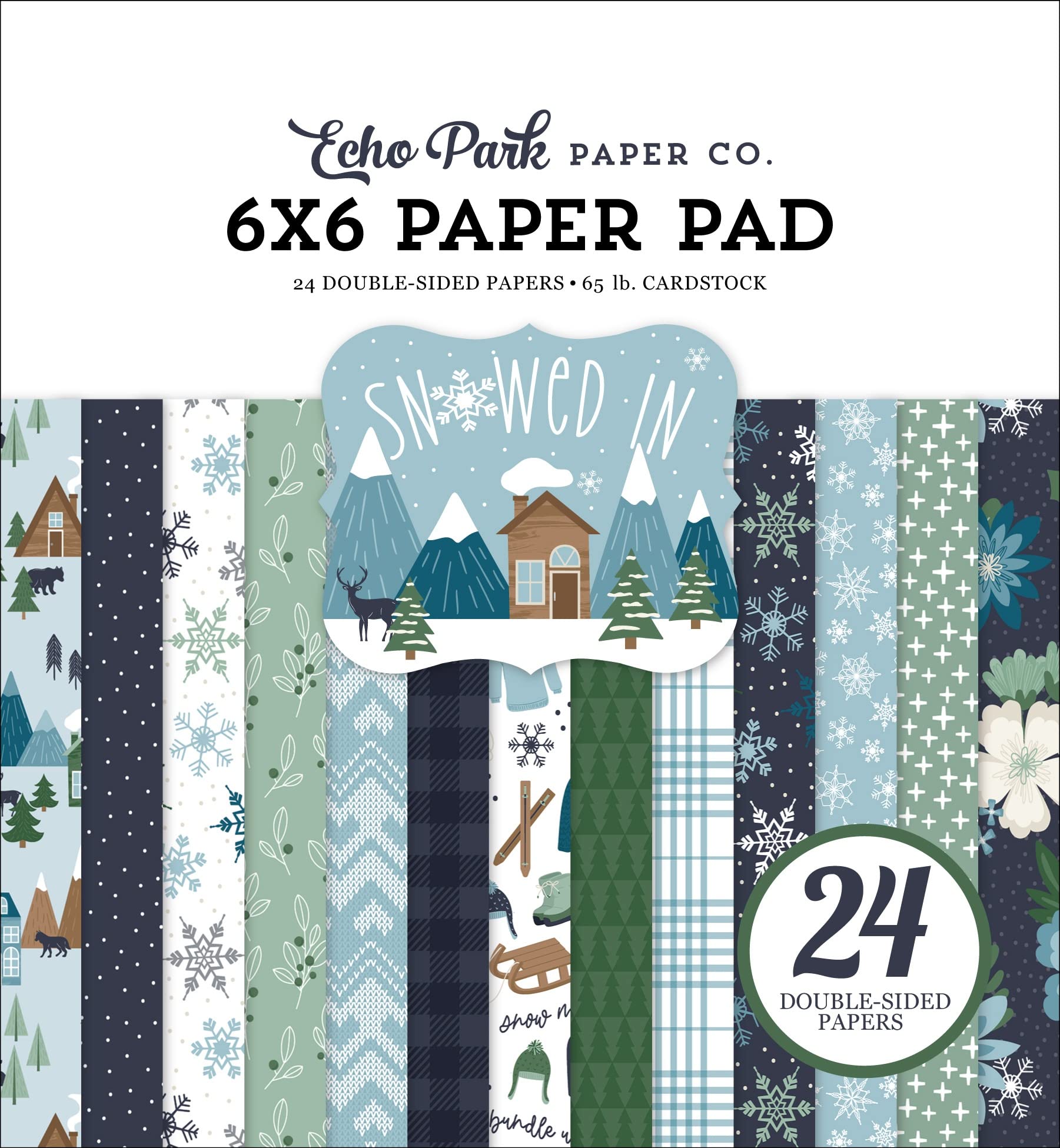 Echo Park Double-Sided Paper Pad 6"X6" 24/Pkg-Snowed in