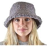 C.C Women's Winter Faux Fur Teddy Style Fisherman Bucket Hat