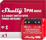 Shelly 1PM Mini Gen3 WiFi Smart Switch Relay 1 Channel 8A Power Monitoring