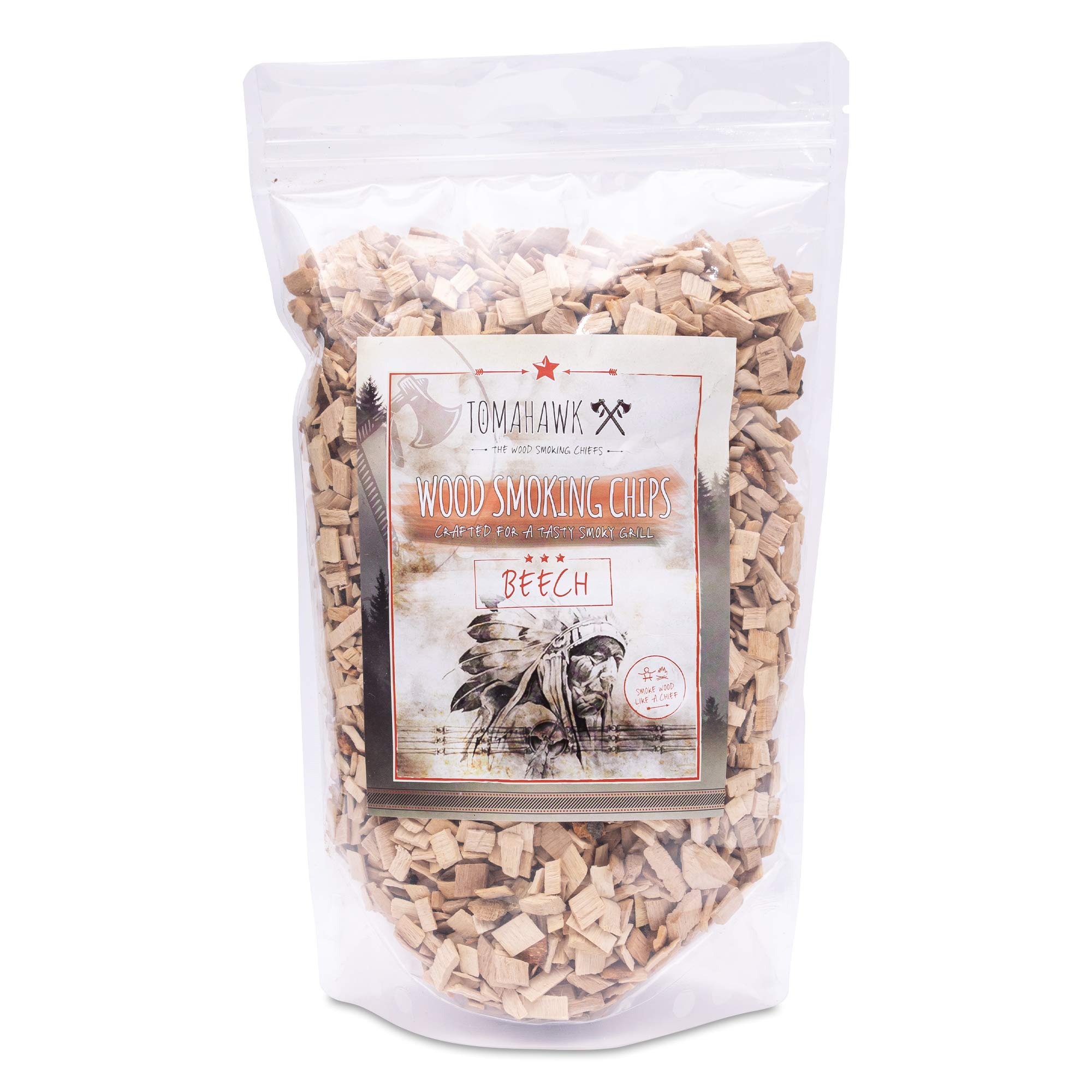 Tomahawk Smoker Box and Gift Sets - Convert Your BBQ into a Smoker - Crafted for a Tasty Smoky Grill (Beech Smoking Chips 400g)