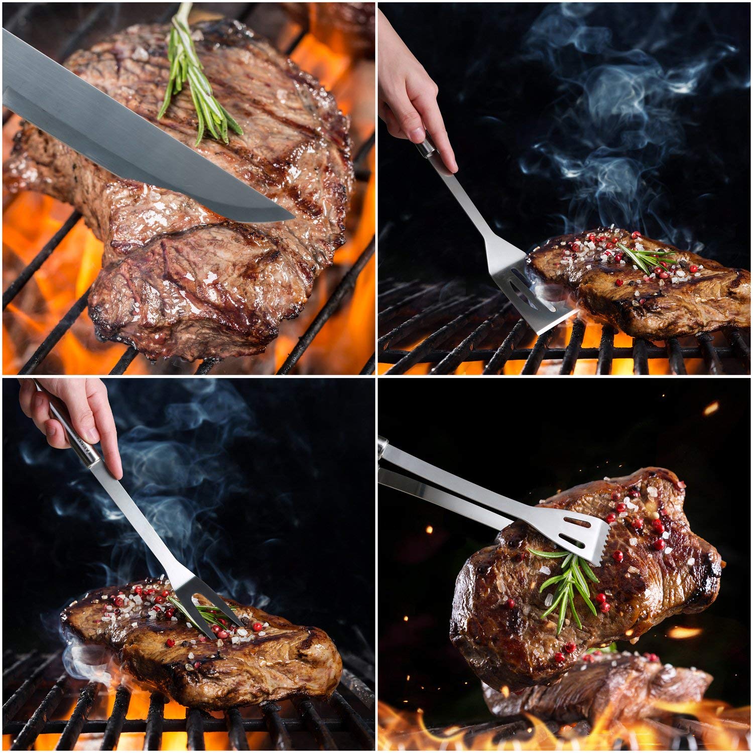 Yougreast BBQ Grill Tools Set5pcs Stainless Steel Barbecue Grill