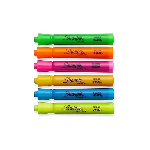 Sharpie Accent TankStyle Highlighters, 6 Colored Highlighters (25076) Amazon.in Office Products