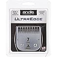 Andis – 64080, Ultra Edge Dog Clipper Blade – Made From High-Carbon Steel With Extended Edge Life, Includes Size-7 Skip Tooth, Harder Cutting Surface With Sharp Edge - 1/8-Inch Cut Length, Chrome
