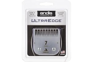 Andis Carbon Infused Steel UltraEdge Dog Clipper Blade, Size-7 Skip Tooth, 1/8-Inch Cut Length (64080)