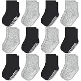HYCLES Toddler Grip Socks, Non Slip Kid Socks Floor Skid Sock with Gripper for 1-10T Boy Girl 6-12 Months Baby