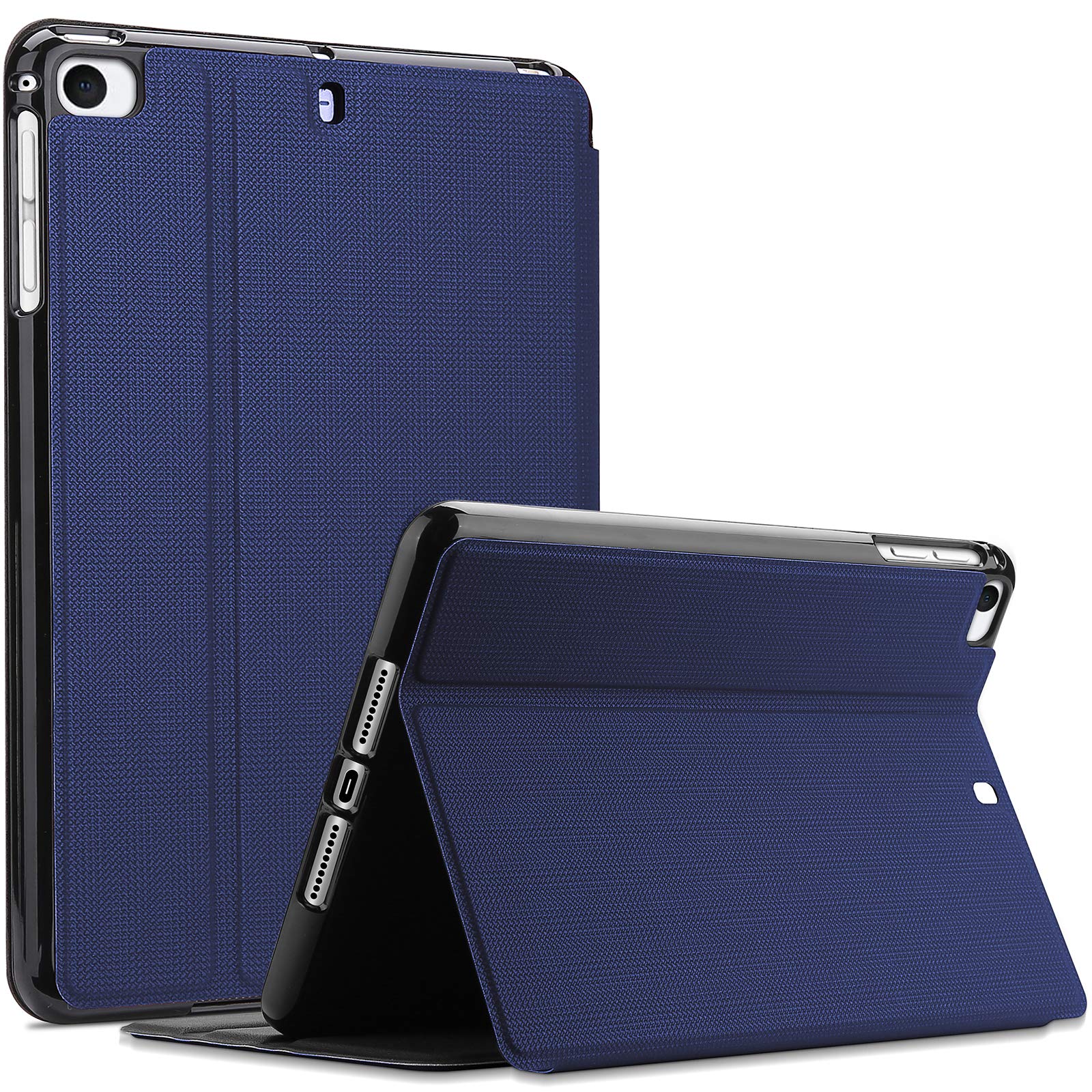 ProCase Book Cover for iPad mini 5 Generation 2019/ Mini 4 3 2 1, Slim Stand Protective Folio Case Smart Cover for iPad mini 5/4/3/2/1 -Navy