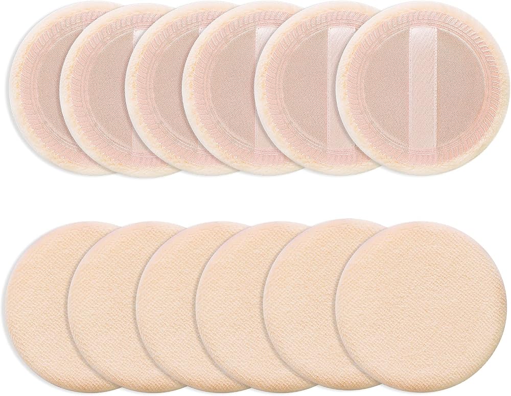 Sibba Loose Powder Puff 12 Pieces Round Velvet Sponge Applicator Set
