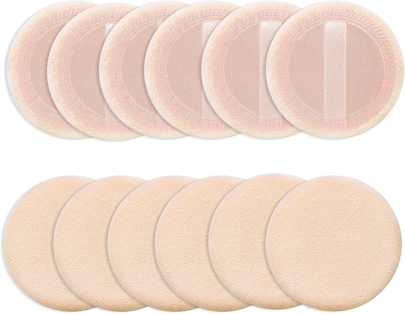 Sibba Loose Powder Puff 12 Pieces Round Velvet Sponge Applicator Set