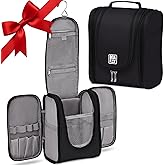 BOACAY Hanging Travel Toiletry Bag for Women and Men, Makeup Bag, Bathroom & Shower Organizer Kit for Accessories, Cosmetics,