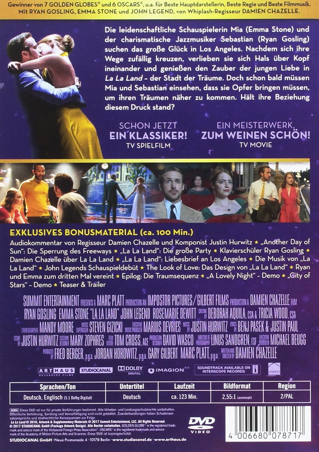 La La Land [Italia] [DVD]: Amazon.es: Ryan Gosling, Emma Stone, John Legend, J.K. Simmons, Damien Chazelle, Ryan Gosling, Emma Stone: Cine y Series TV