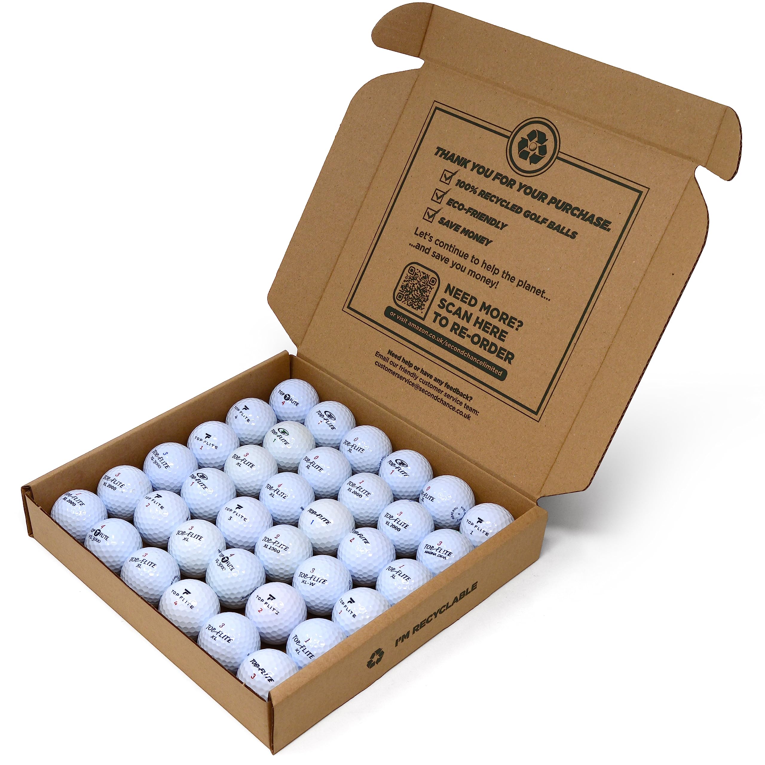 Second Chance 36 Top Flite Mix Grade A Lake Golf Balls