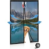 Vnivxte Magnetic Screen Door for RV Camper - Heavy Duty Fiberglass Mesh Curtain for Travel Trailer Fifth Wheel, Tear Resistant Pet Friendly Netting, Hands Free Self Sealing Entry, 31.5" x 75"
