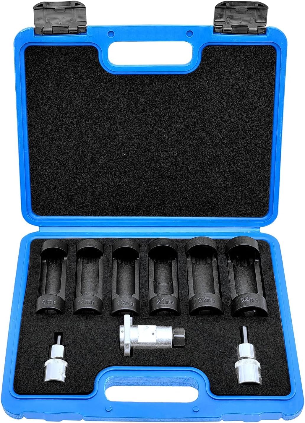 ZKTOOL 9PCS Suspension Strut Nut Socket Set 16mm 18mm 19mm 21mm 22mm 24mm with 12 Point 1/2" Drive, Suspension Strut Spreader Socket, Shock Absorber Removal Tool — image 1