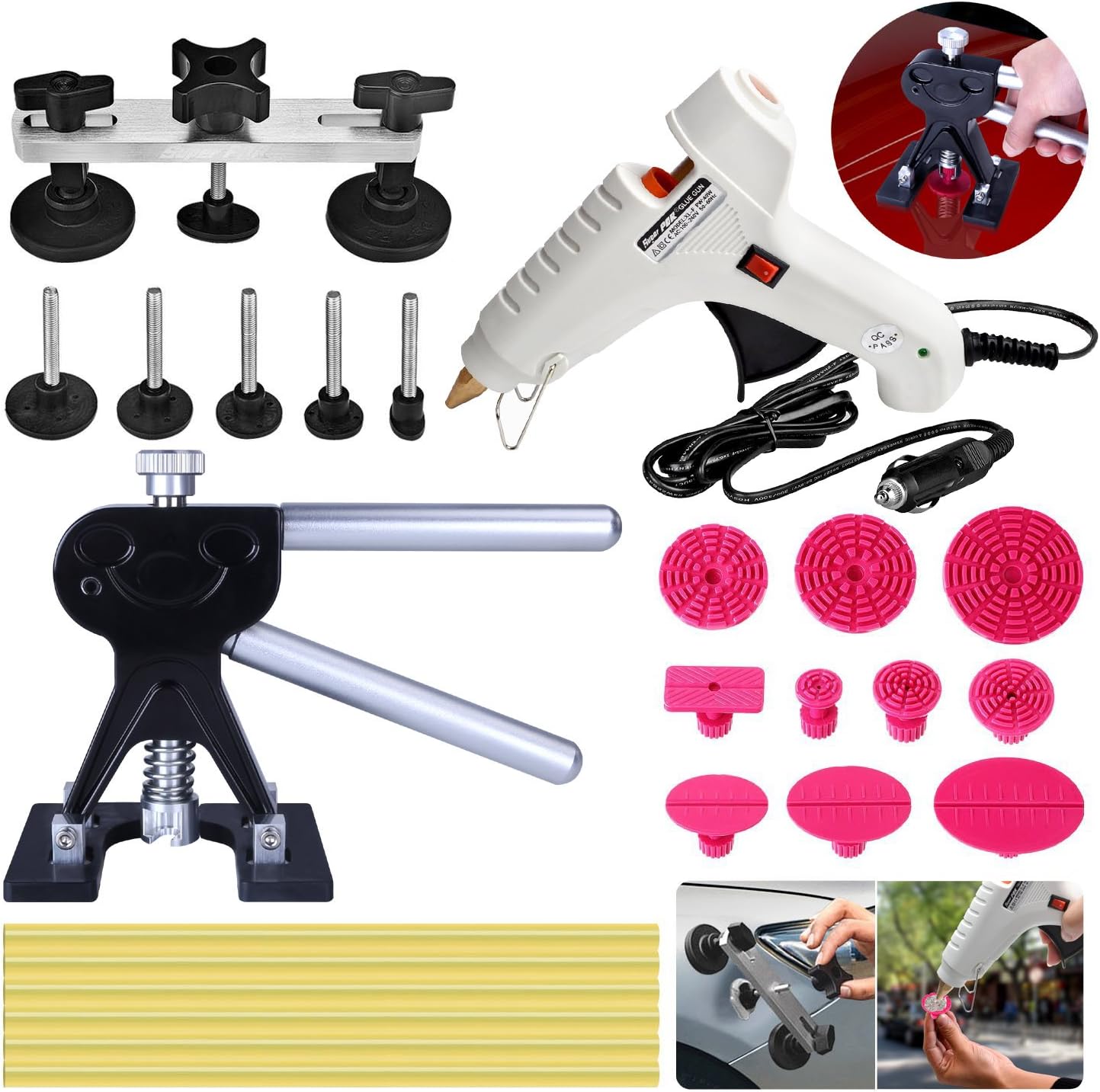 36 Pièces Outils De Réparation De Dent Sans Peinture De Carrosserie De Voiture Kits De Suppression Donglets Dextracteur De Colle 88474673