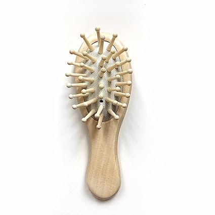 Amazon Com Wood Hair Paddle Brush Set For All Hair Types For