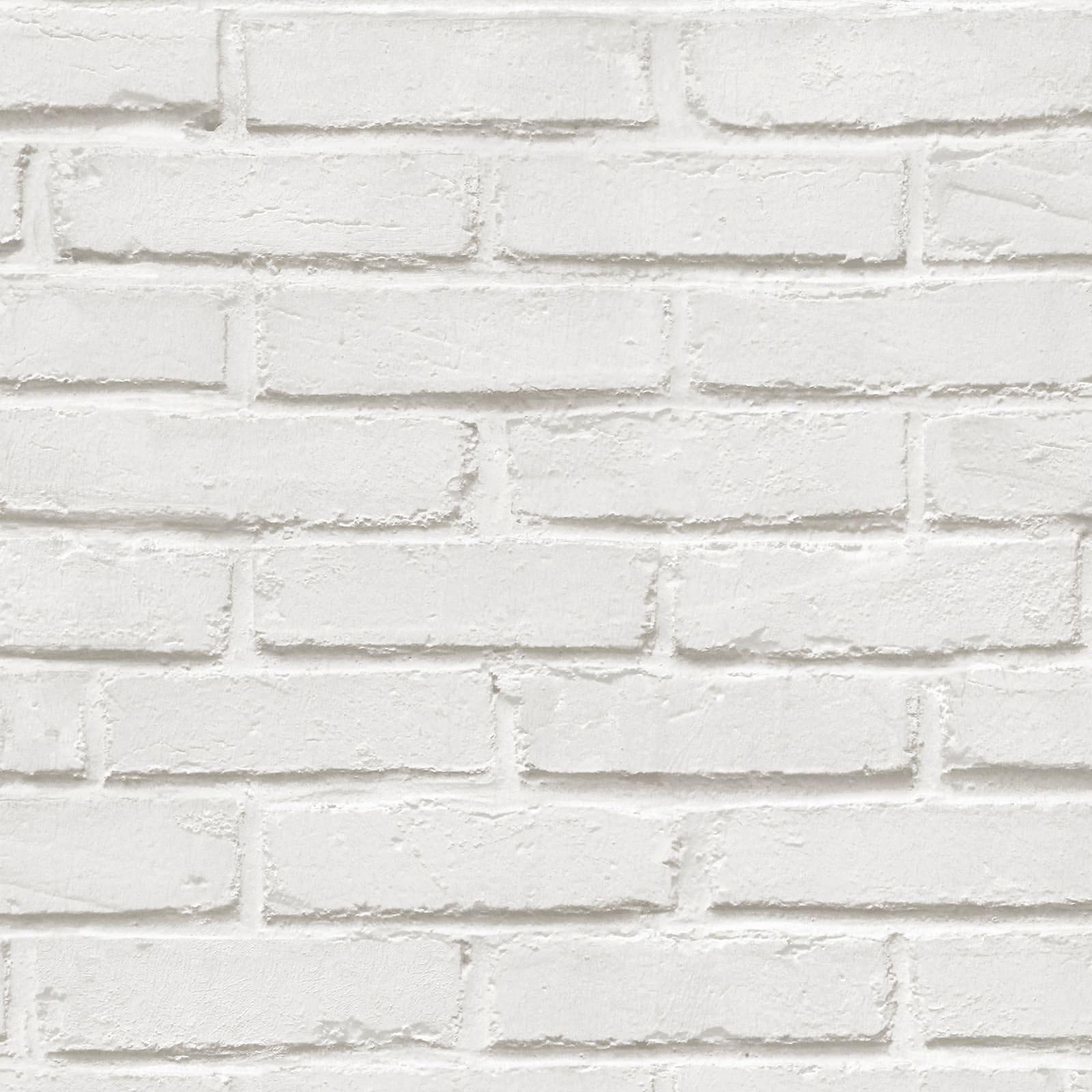 Brick Effect Wallpaper Washable 3D Vinyl White Grey Slate Stone Rustic