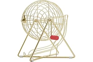 MR CHIPS Professional Bingo Cage Only - Brass Plated - Small - 11" High - Designed to Hold 7/8" - 75 Bingo Balls