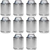 Stainless Steel Can Coolers Set of 10, Bulk Pack - Great for Beer, Soda, Other Beverages - Silver