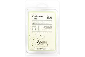 Shortie's Candle Company Christmas Tree Wax Melts - Formula 117-1 Highly Scented 3 Oz. Bar - Made with Natural Oils - Christmas & Holiday Air Freshener Cubes Collection