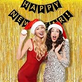 Glitter Gold Foil Fringe Curtain Backdrop 2Pcs 1m x 2.5m view 5