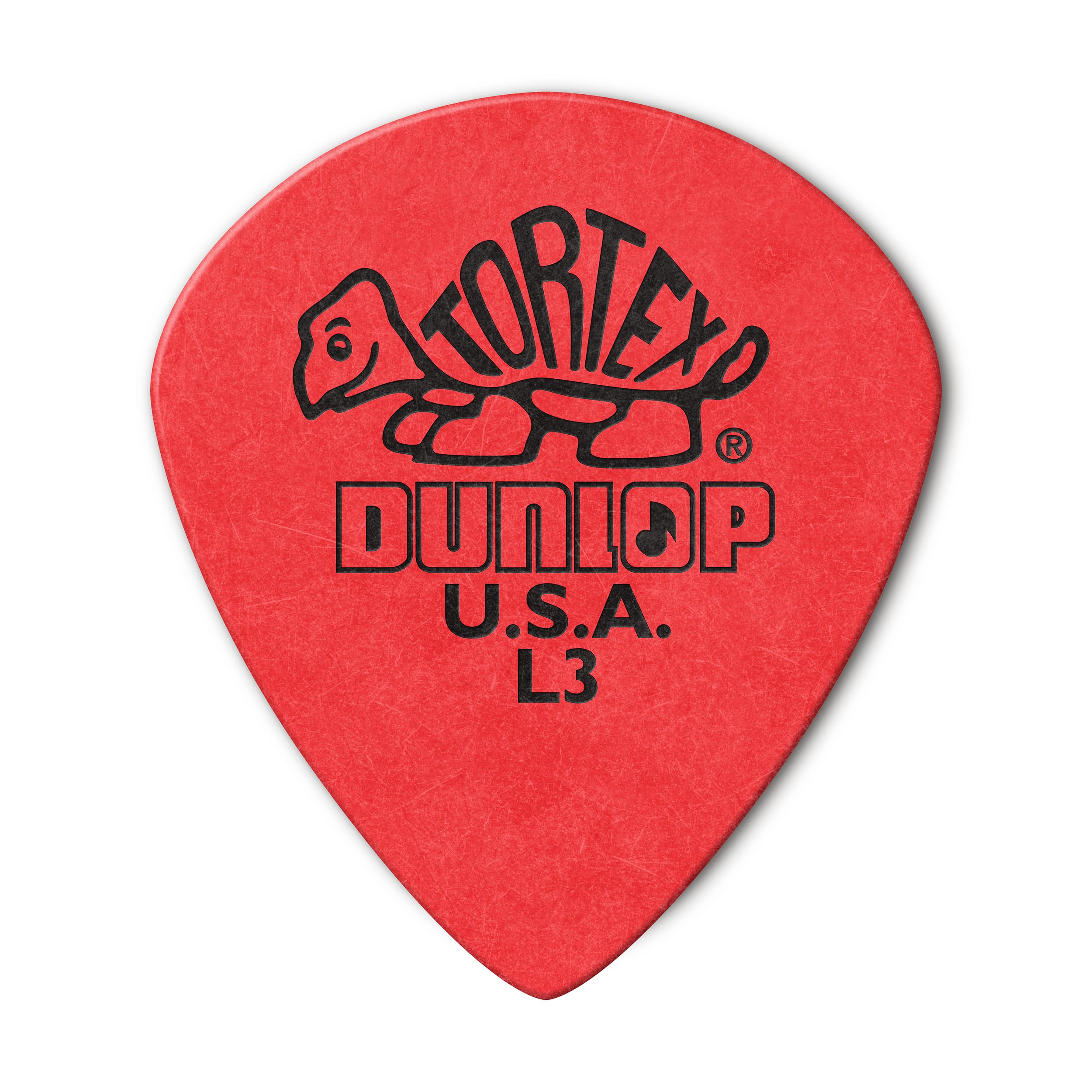 Jim Dunlop 472RL3 Guitar Picks, 0.50 mm, Red