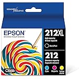 EPSON T212 Claria -Ink High Capacity Black & Standard Color -Cartridge Combo Pack (T212XL-BCS) for select Epson Expression an