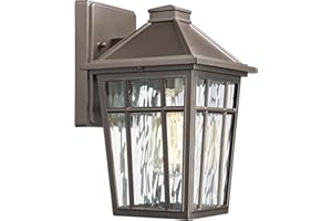 Darkaway Outdoor Sconce Lights Wall Light Fixtures, Exterior Porch Light Outdoor Sconce Anti-Rust Waterproof Aluminum Outside Light with Water Ripple Glass for Patio Yard Doorway Garage