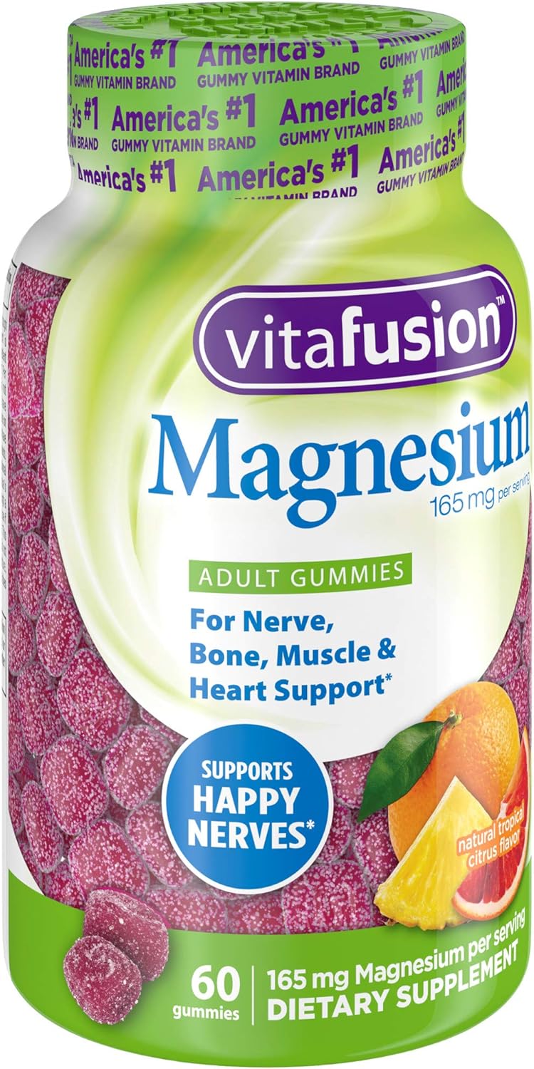 Magnesium Gummy Supplement, 60ct, Citrus: Health & Personal Care