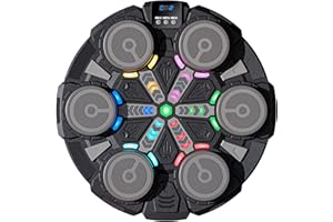 LECHONIX Music Boxing Machine for Kids, Bluetooth Wall Mounted Punching Workout Equipment with Rhythm Lights & Gloves, Sport Toys Gifts for 6,7,8,9,10+ Year Old Boys Girls Home Funny Exercise