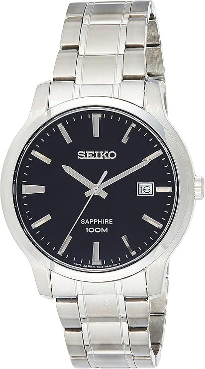 seiko quartz black dial