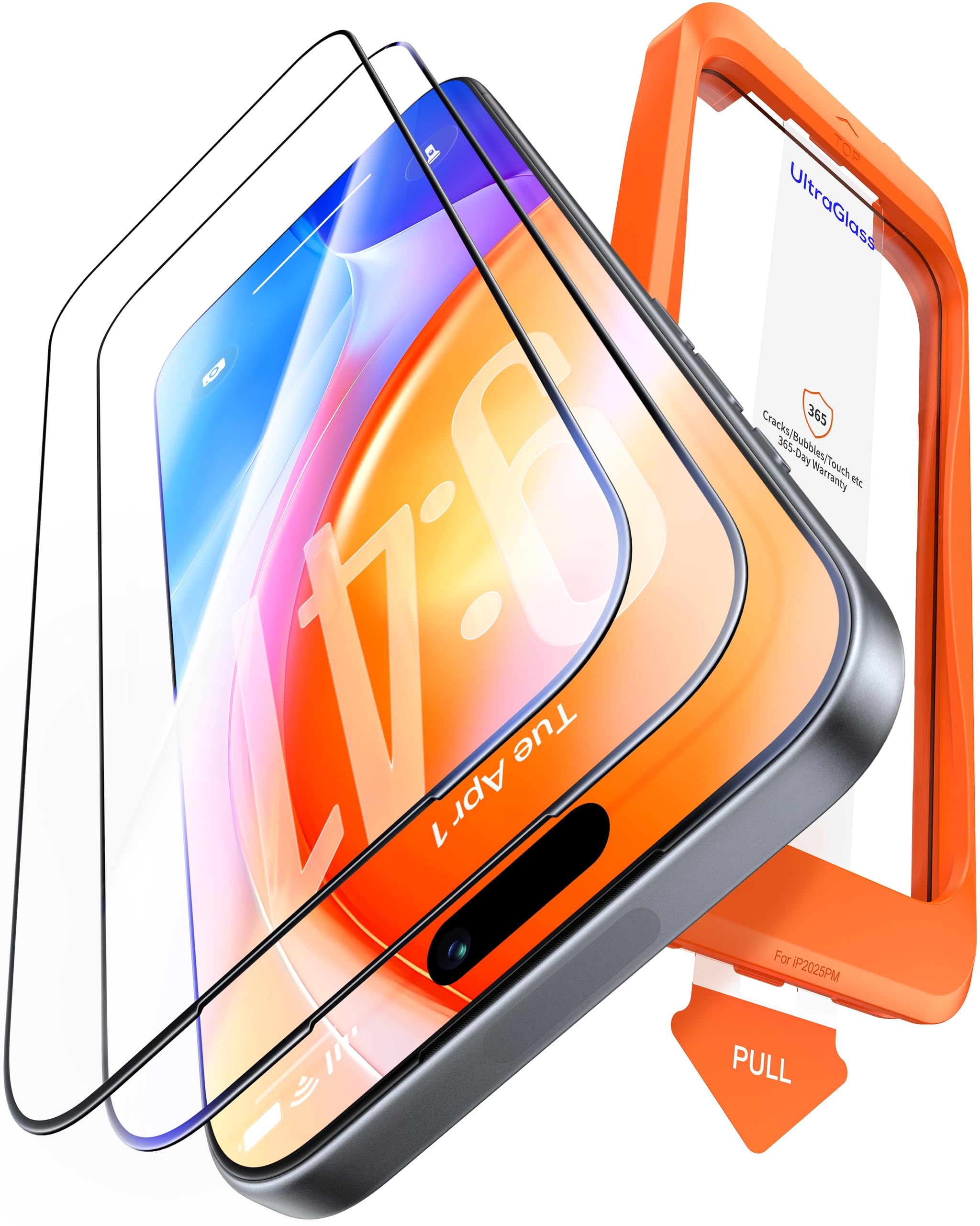 UltraGlass TOP 9H+ Armor for iPhone 13 Pro Max Screen Protector, 2 Pack