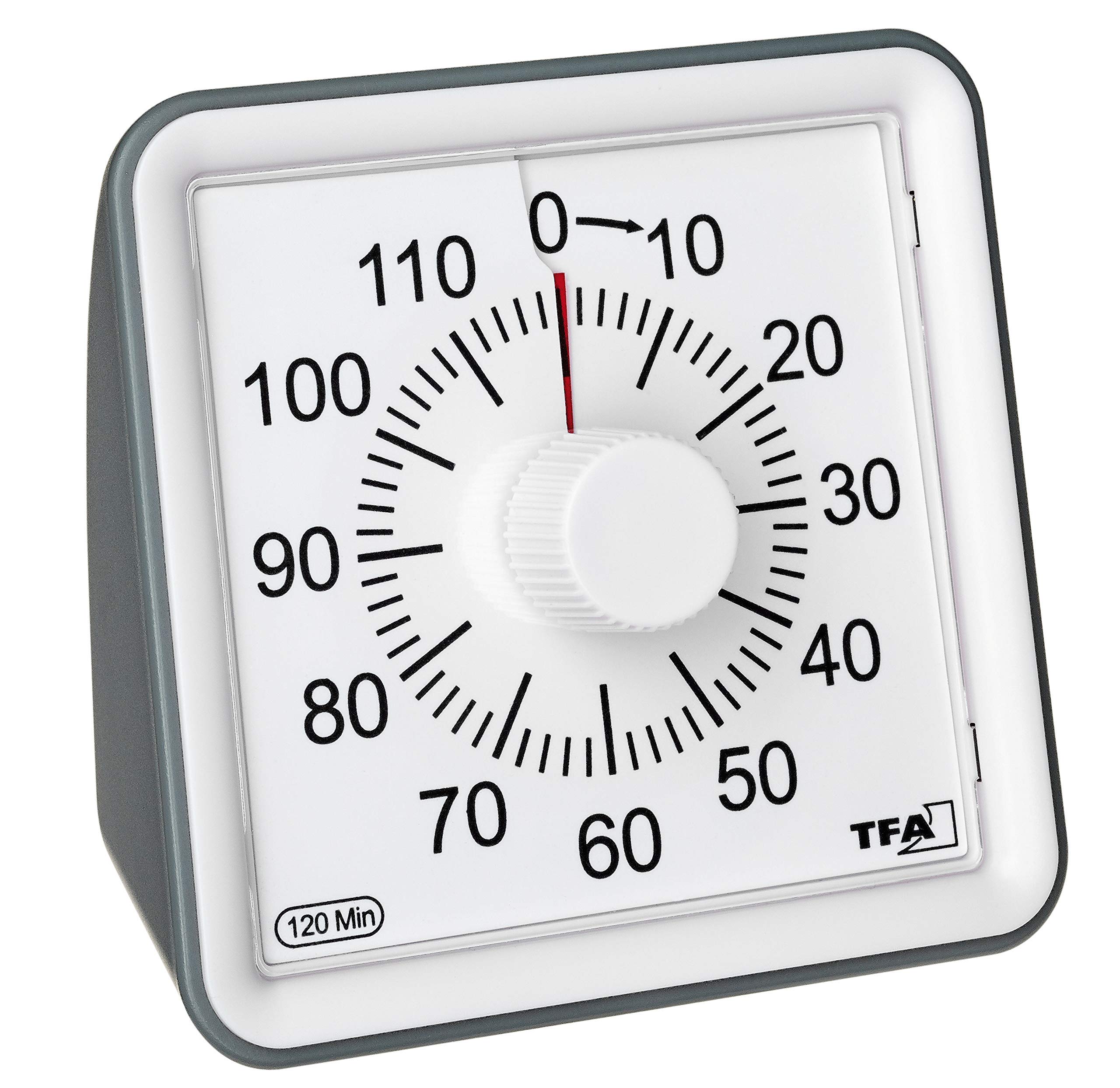 TFA Dostmann Visual Timer, 38.2043.10, Egg Timer, Time Management, Kitchen Timer, Timer with Alarm, Remaining Time Display, L 78 x W 48 x H 78 mm