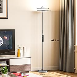 PreeOtti LED Floor Lamp with Remote, Touch