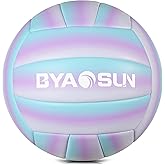 BYAOSUN Soft Official Volleyball for Indoor Outdoor Beach, Size 5 Training Volleyball for Beginner Teenager Adult