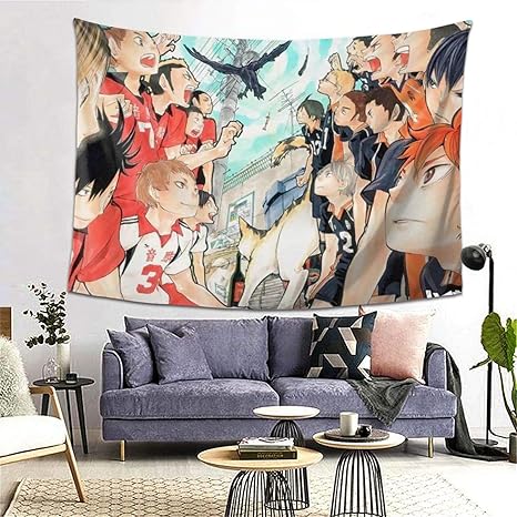 Amazon Co Jp ハイキュー 3 装飾用品 結婚祝い 新居祝いプレゼント ウォール アート おしゃれ インテリア 多機能壁掛け 寝室 背景布 窓カーテン タペストリー 部屋 室内装飾 ホーム キッチン