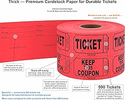 Tacticai 500 Raffle Tickets, Red