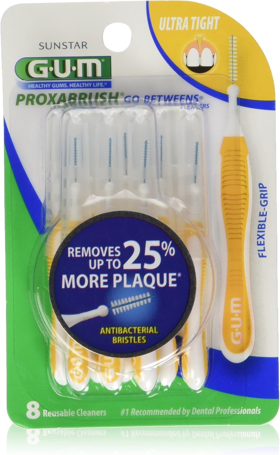 GUM Proxabrush GoBetweens Cleaners 8 ct Ultratight Pack of (3