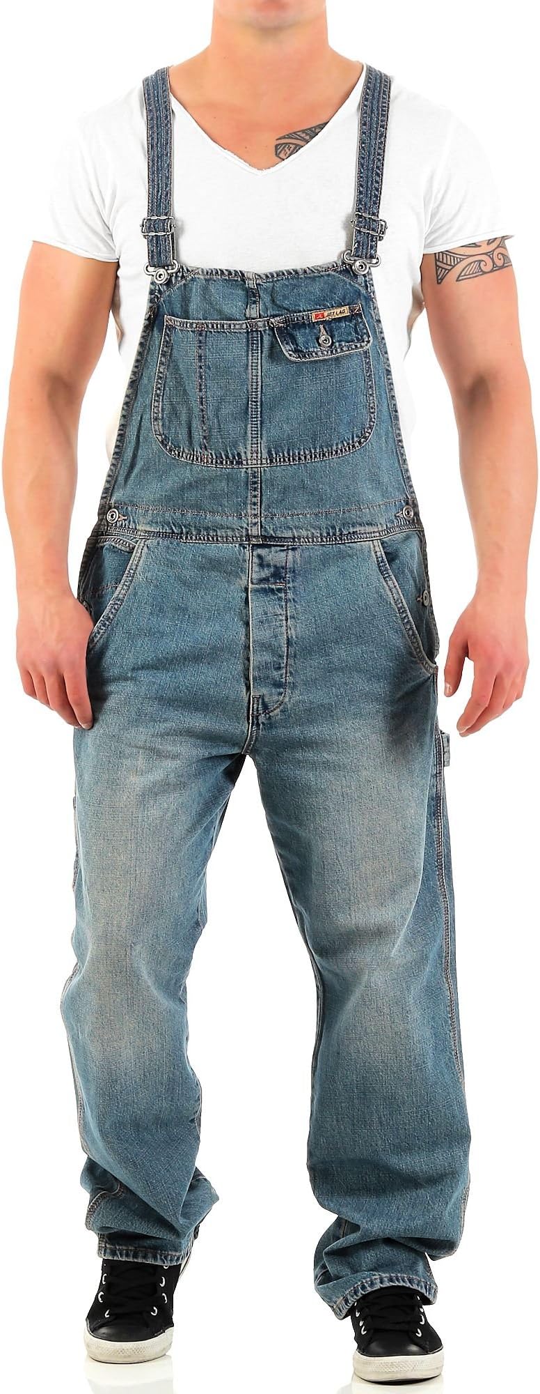 JetLag Men's Dungarees Dungarees - Blue - Large