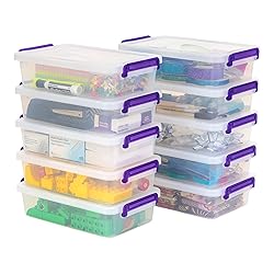 IRIS USA 3 Qt. Plastic Craft Storage Container Bins