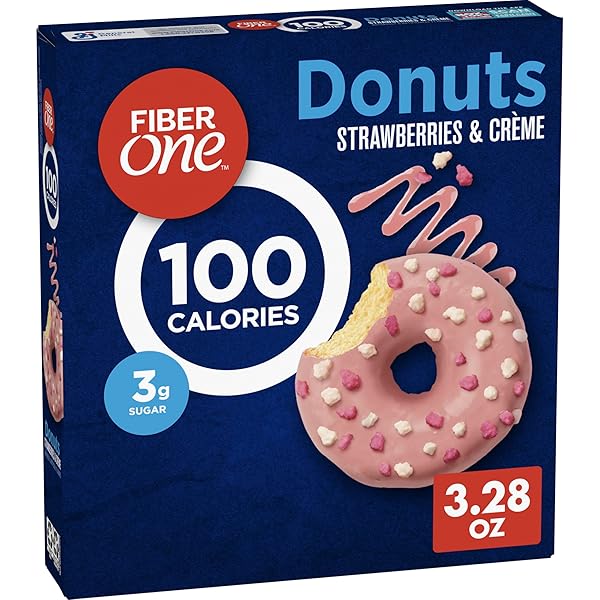 FIBER ONE 100 CALORIE DONUTS, STRAWBERRIES AND CREME,...