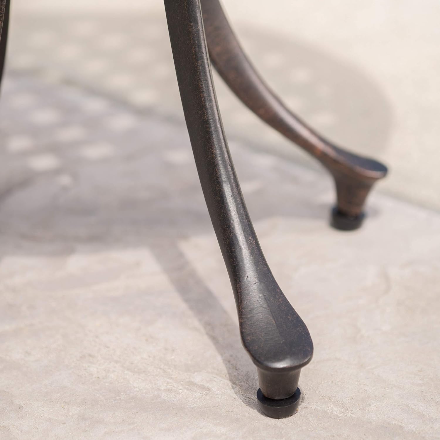 Christopher Knight Home Lola Outdoor 19" Cast Aluminum Side Table, Bronze Finished : Garden & Outdoor