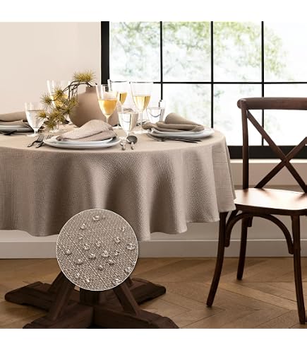 Newbridge Vinyl-Tischdecke Mit Flanellrückseite – Wasserdicht, 178 Cm Rund