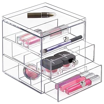 Interdesign Makeup Holder Organiser With 3 Drawer For Dressing