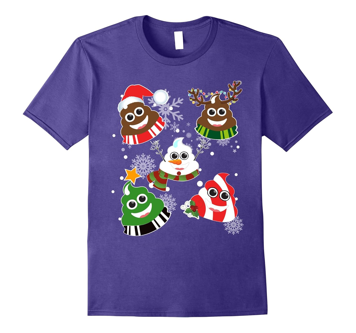 Christmas Poop Emoji T-Shirt-ANZ